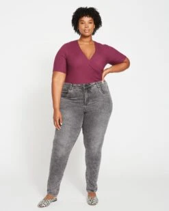 Seine High Rise Skinny Jeans 32 Inch - Distressed Black