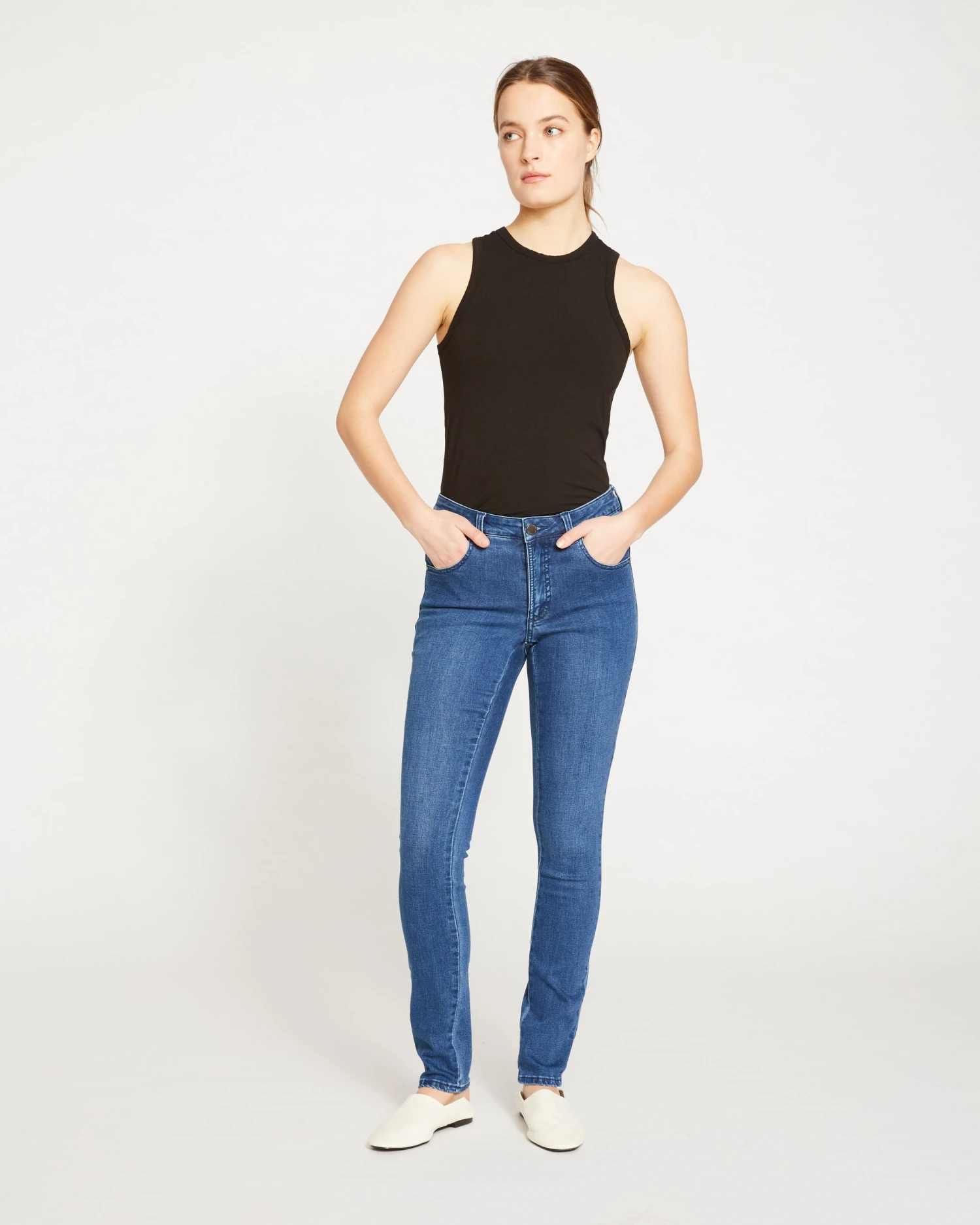 Seine High Rise Skinny Jeans 32 Inch - True Blue