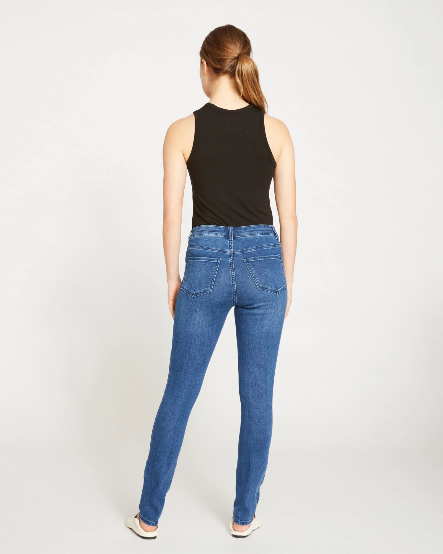 Seine High Rise Skinny Jeans 32 Inch - True Blue - Image 6