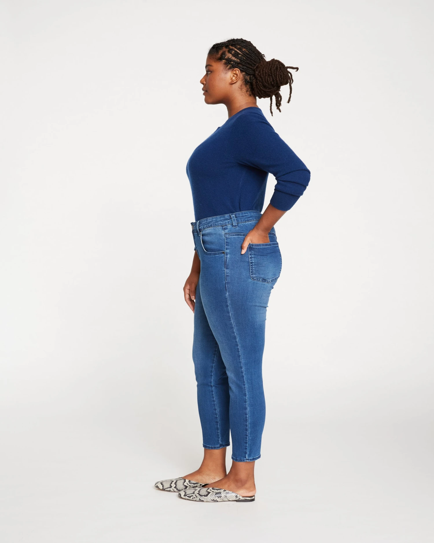 Seine Mid Rise Skinny Jeans 27 Inch - True Blue - Image 2