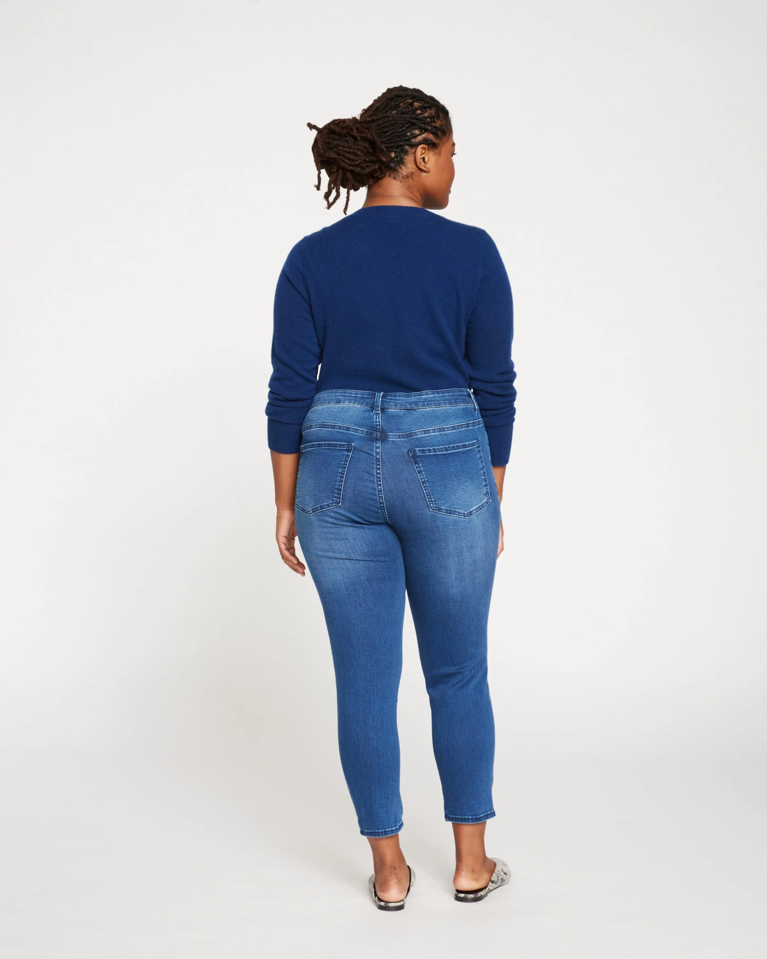 Seine Mid Rise Skinny Jeans 27 Inch - True Blue - Image 5