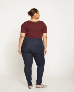 Seine Mid Rise Skinny Jeans 32 Inch - Dark Indigo -ChicLuxe Store Seine Mid Rise Skinny Jeans 32 Inch Dark Indigo USPA0302L 008 004 544 2048x