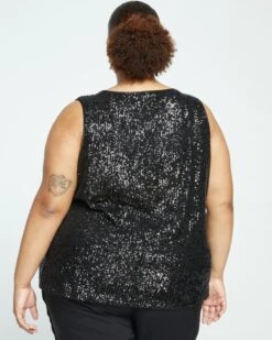 Zelda Sequin Tank - Black 16 Zelda Sequin Tank - Black -ChicLuxe Store Sequin Tank Black L USTO1373B 001 004 031 2048x