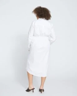 Hamptons Smocked Shirtdress - White -ChicLuxe Store Shirtdress with Smocking White USDR1362 025 004 032 2048x