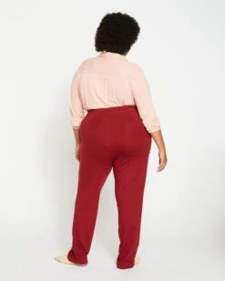 Smart Signature Ponte Pants Long - Red -ChicLuxe Store Smart Signature Ponte Pants 32in USPA0920CL 460 004 038 2048x