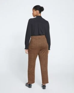 Smart Signature Ponte Pants - Autumn Houndstooth Jacquard -ChicLuxe Store Smart Signature Ponte Pants Houndstooth USPA0920C 586 004 021 2048x