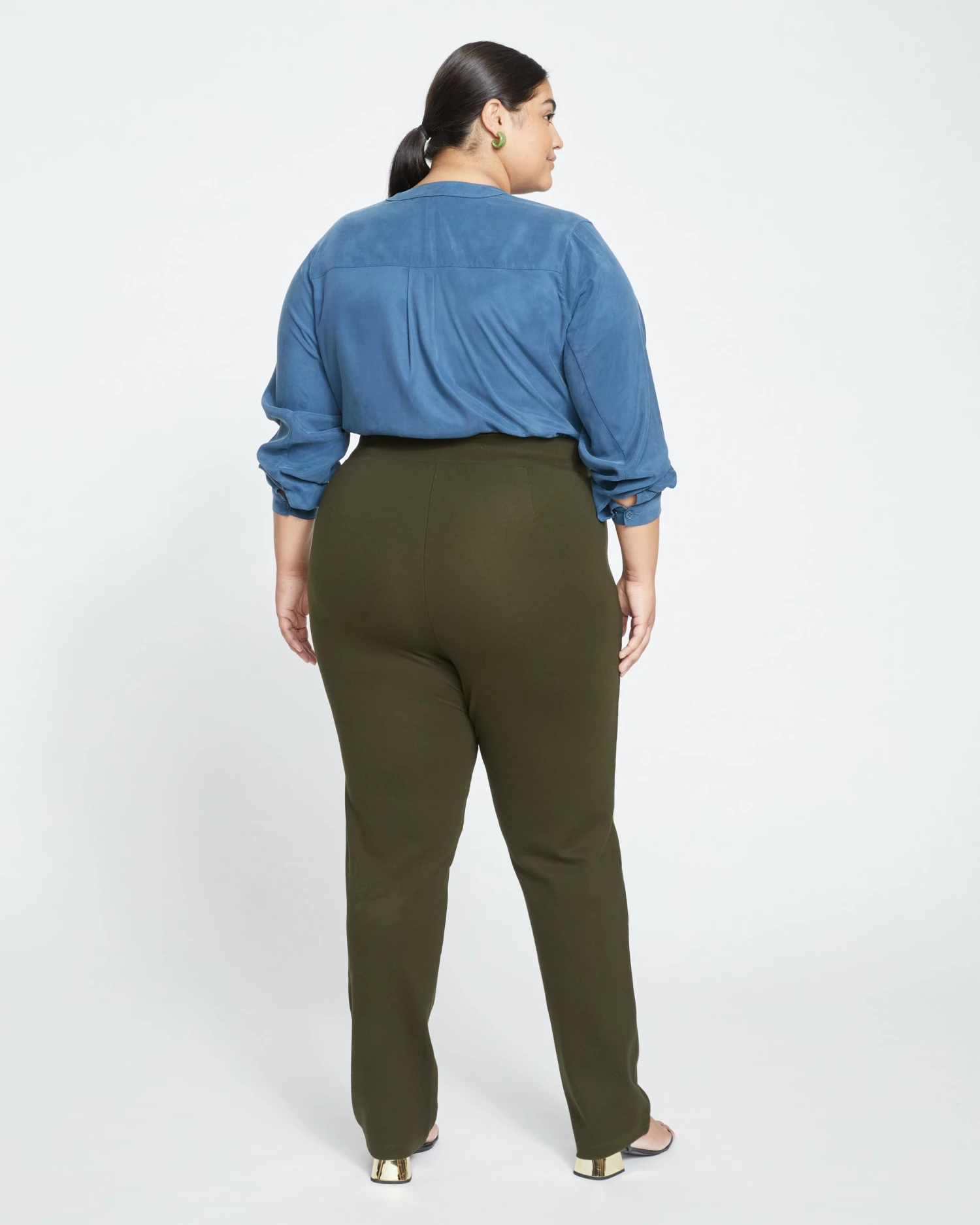 Smart Signature Ponte Pants Long - Evening Forest - Image 4