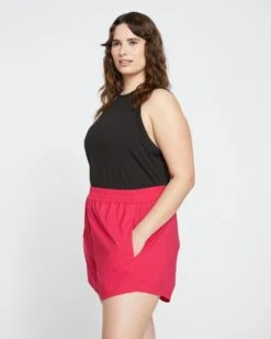 Sunny Swim Shorts - Cerise -ChicLuxe Store Solid Swim Short Cerise USPA0914 520 003 012 2048x