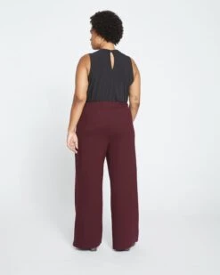 Stephanie Wide Leg Ponte Pants - Black Cherry 8 Stephanie Wide Leg Ponte Pants - Black Cherry -ChicLuxe Store Stephanie Wide Leg Pants 30 Inch Black Cherry USPA1217 190 004 014 2048x