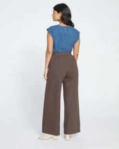 Stephanie Wide Leg Ponte Pants - Earth -ChicLuxe Store Stephanie Wide Leg Pants 30 Inch Seal Brown USPA1217 585 004 018 2048x