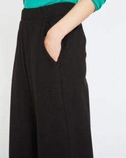 Stephanie Wide Leg Ponte Pants - Black -ChicLuxe Store StephaniewithoutStripe Black USPA1217 001 001 2048x