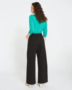 Stephanie Wide Leg Ponte Pants - Black -ChicLuxe Store StephaniewithoutStripe Black USPA1217 001 004 031 2048x