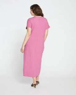 Spritz Divine Jersey Shift Dress - Anemone -ChicLuxe Store Summer Shift Dress Red Violet USDR1374 529 004 049 2048x