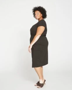 Afternoon Tee Dress - Black -ChicLuxe Store TEEDRESSWITHBACKELASTIC Black USDR1167 001 003 069 2048x