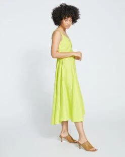 Sunshower Flowy Linen Dress - Bright Melon -ChicLuxe Store Tank Linen Dress Evening Primrose USDR1330 544 003 021 2048x