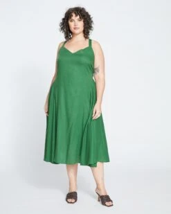 Sunshower Flowy Linen Dress - Jardin -ChicLuxe Store Tank Linen Dress Formal Garden USDR1330 532 001 008 2048x