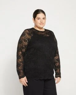 Thames Lace Top - Black 7 Thames Lace Top - Black -ChicLuxe Store Thames Lace Top Black USTO1542B 001 003 044 2048x