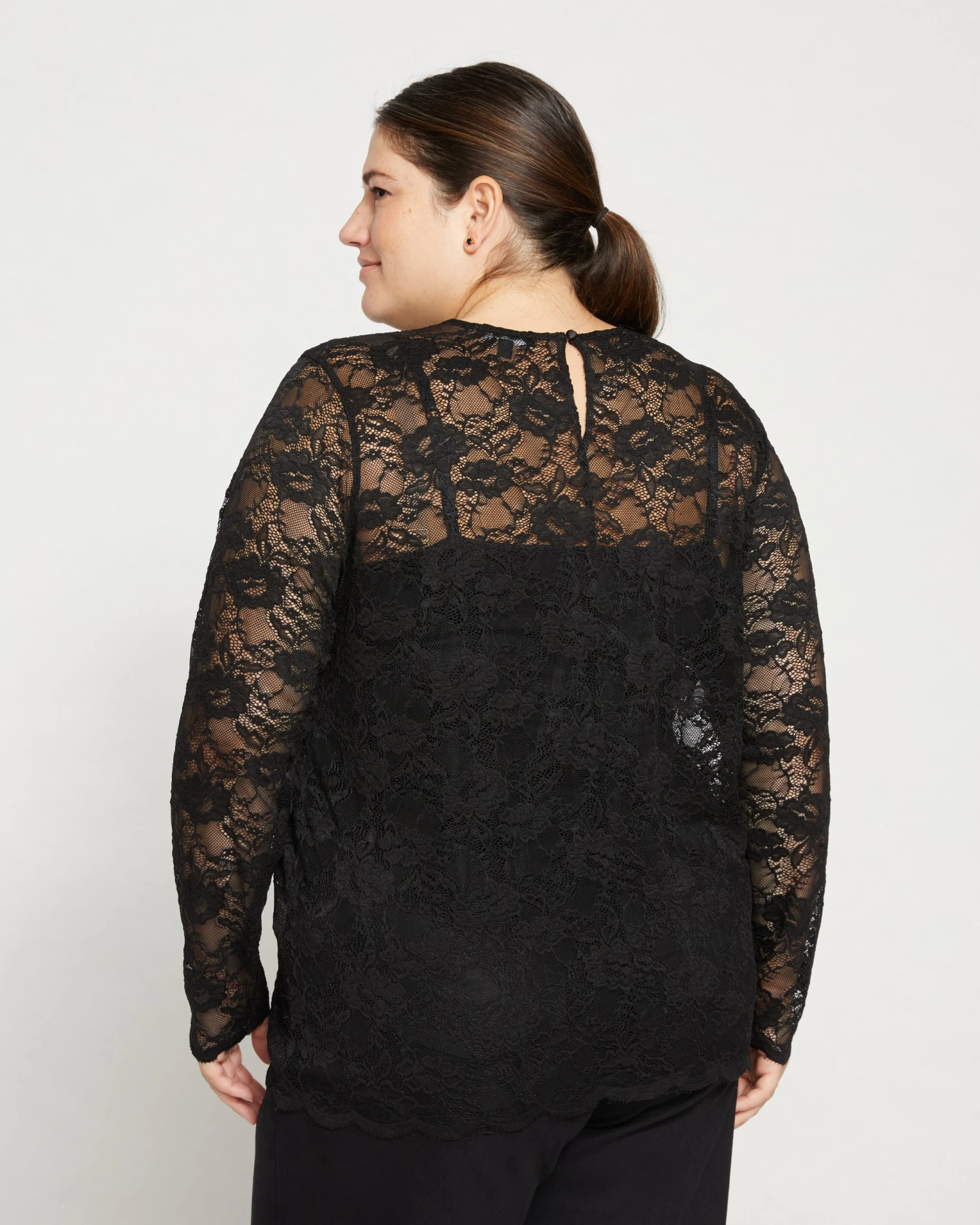 Thames Lace Top - Black 4 Thames Lace Top - Black - Image 4