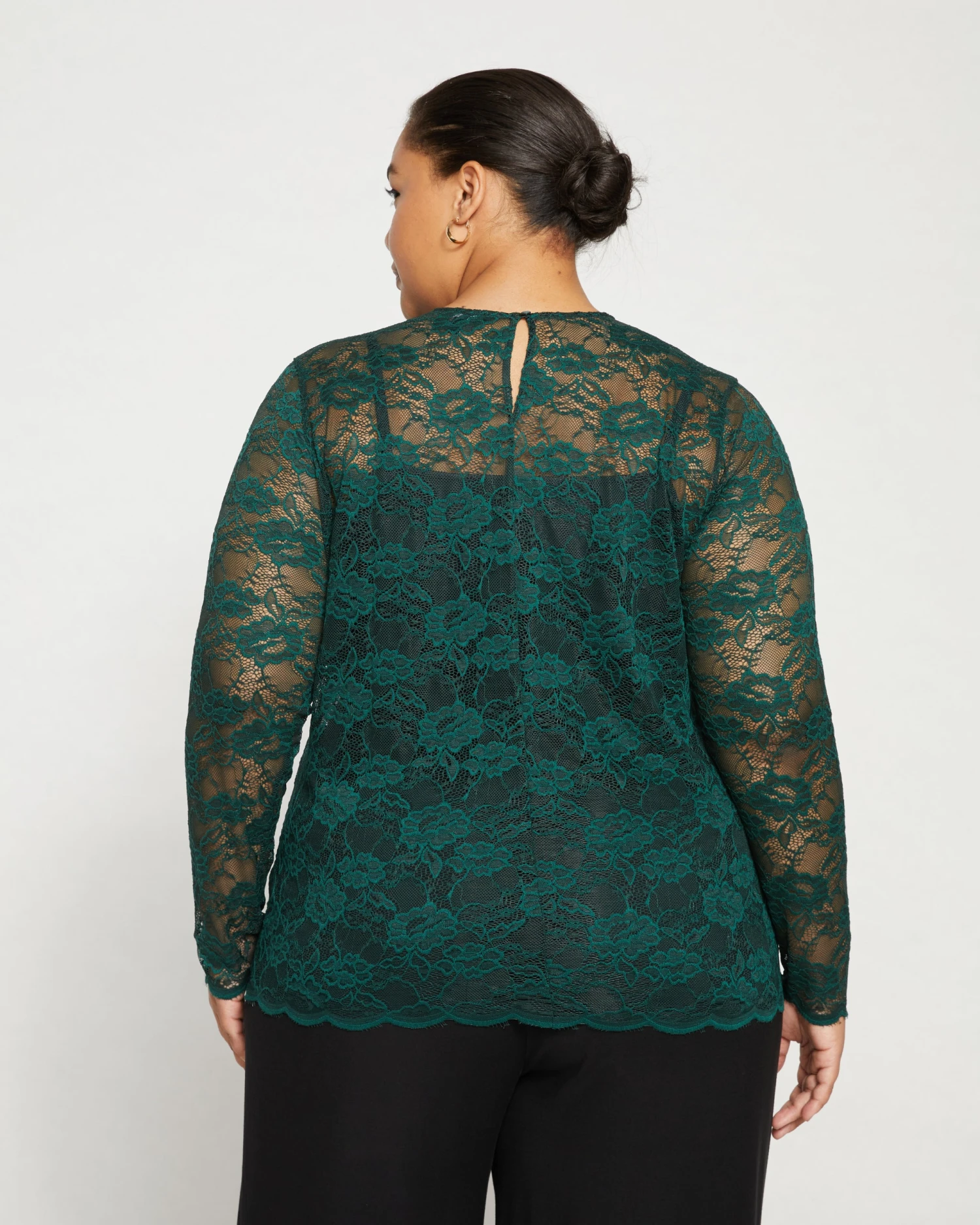 Thames Lace Top - Forest Green - Image 4