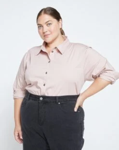 The Big Button-Down - Dried Rose