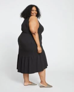 Tiered Twirl Wrap Dress - Black -ChicLuxe Store Tiered Twirl Wrap Dress Black USDR1163 001 003 031 2048x