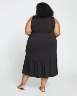 Tiered Twirl Wrap Dress - Black -ChicLuxe Store Tiered Twirl Wrap Dress Black USDR1163 001 004 040 2048x