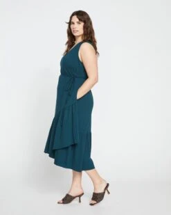 Tiered Twirl Wrap Dress - Deep Sea -ChicLuxe Store Tiered Twirl Wrap Dress Deep Sea USDR1163 259 003 021 2048x