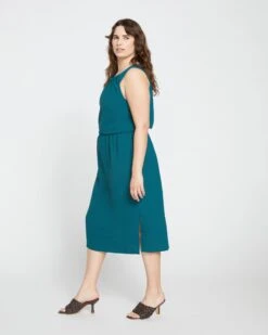 Isola Crinkle Crepe Dress - Sea Moss -ChicLuxe Store Tunnel Neck Cami Dress Sea Moss USDR1157 422 003 017 2048x