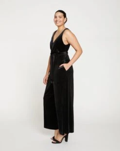 Midnight Velvet Jumpsuit - Black -ChicLuxe Store Velvet Jumpsuit Black USJS1504 001 003 019 2048x