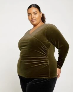 Glowy Velvet Cross Top - Candlestick -ChicLuxe Store Velvet Two Way Cross Top Bronze USTO0930Y 639 003 019 2048x