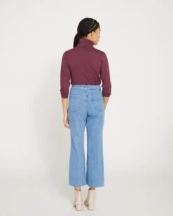 Jackie High Rise Cropped Jeans - California Blue Wash -ChicLuxe Store WIDE LEG JEAN CALIFORNIA BLUE WASH USPA1260 491 004 038 2048x