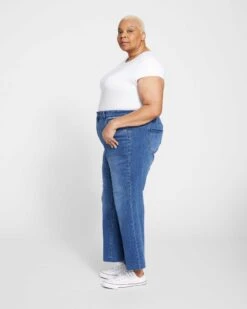 Jackie High Rise Cropped Jeans - True Blue Wash -ChicLuxe Store WIDE LEG JEAN TRUE BLUE USPA1260 198 003 011 2048x