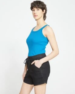 ComfortDenim Marche Shorts - Black -ChicLuxe Store Weekend Shorts Black USPA0977S 001 003 016 2048x