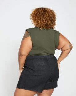 ComfortDenim Marche Shorts - Black -ChicLuxe Store Weekend Shorts Black USPA0977S 004 027 2048x