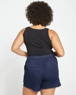 ComfortDenim Marche Shorts - Dark Indigo -ChicLuxe Store Weekend Shorts Dark Indigo USPA0977S 008 004 041 2048x