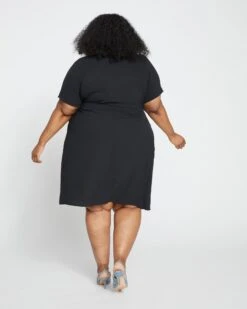 Twilight Crinkle Crepe Wrap Dress - Black -ChicLuxe Store Wrap Dress Black USDR0963B 001 004 029 2048x