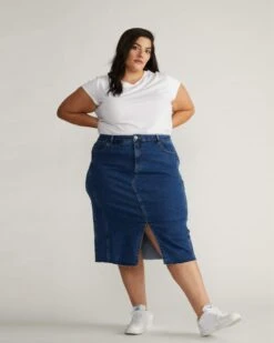 Dakota Denim Skirt - Odeon Blue